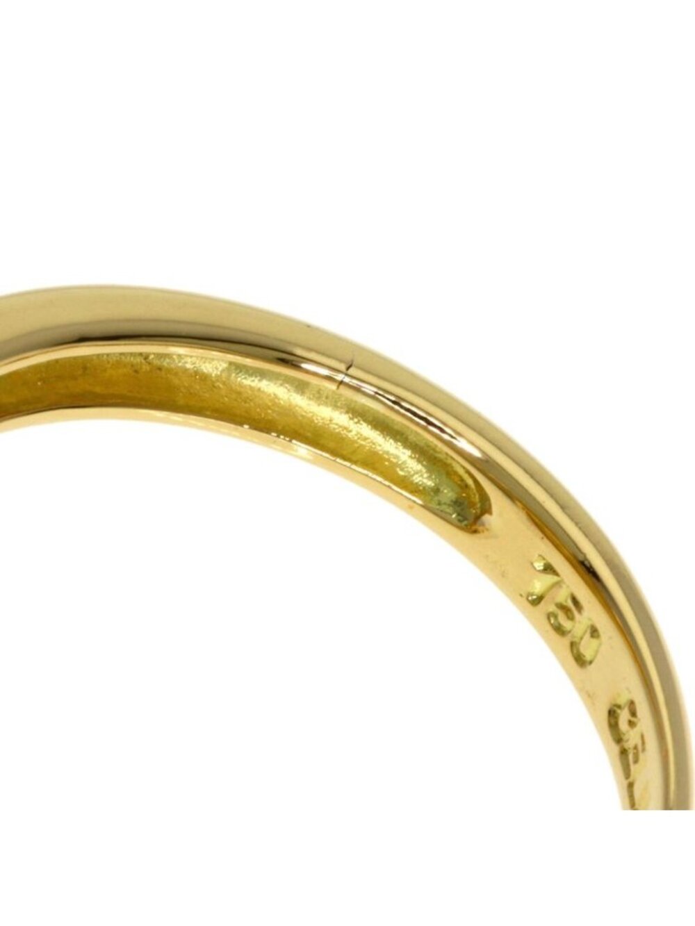 Celine Logo Diamond Ring 18k Yellow Gold - Picture 10 of 11